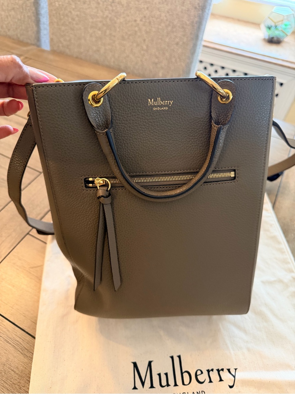 Mulberry Gray small tote bag